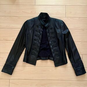 Elie Tahari Black Leather Jacket. Size Medium